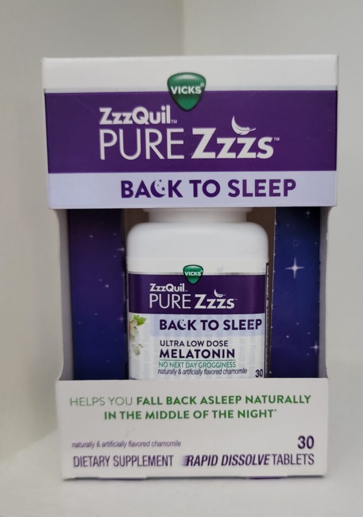 Vicks ZzzQuil PURE Zzzs Back to Sleep Low Dose Melatonin Rapid Dissolve ...